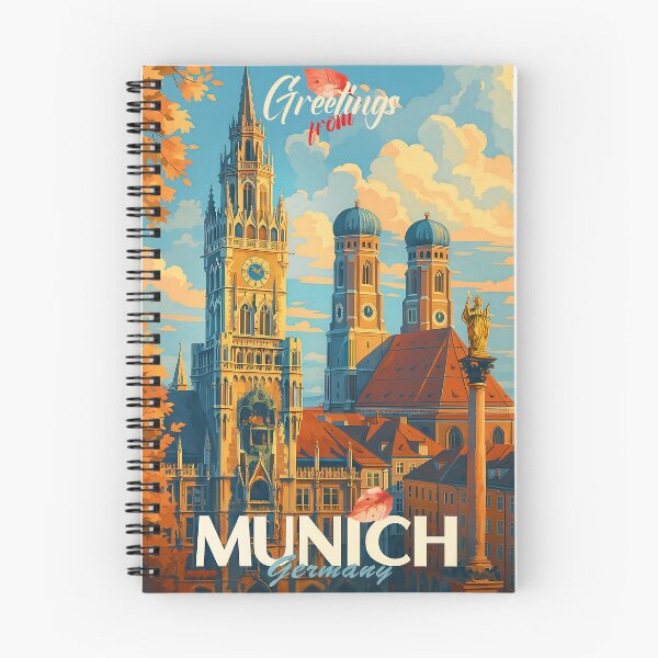 Item preview, Munich Germany Travel Art – Retro Autumn Dreams designed and sold by Earth Celebration Designs.