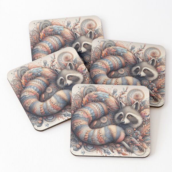 Item preview, Bohemian Raccoon Ornate Design Fusion designed and sold by purplesensation.