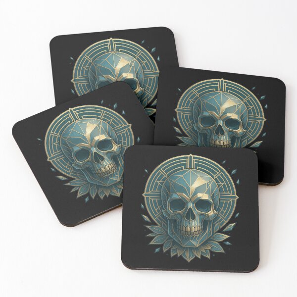 Item preview, Geometric Art Deco Skull designed and sold by LaNadaYFundante.
