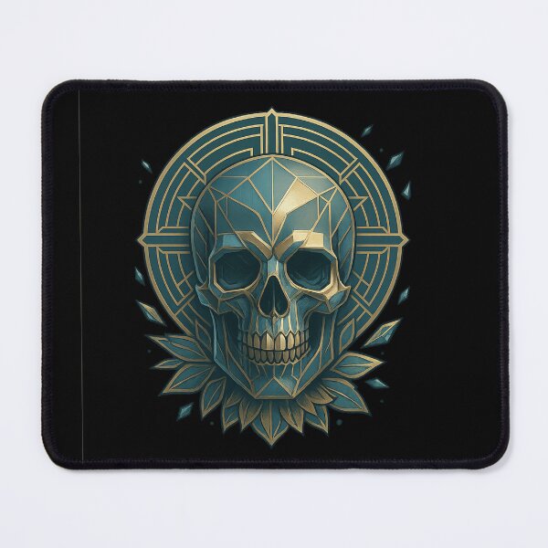 Item preview, Geometric Art Deco Skull designed and sold by LaNadaYFundante.