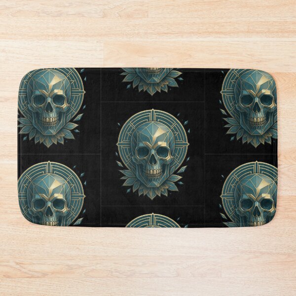 Item preview, Geometric Art Deco Skull designed and sold by LaNadaYFundante.