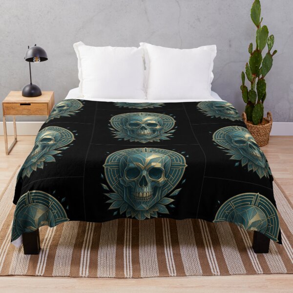 Item preview, Geometric Art Deco Skull designed and sold by LaNadaYFundante.
