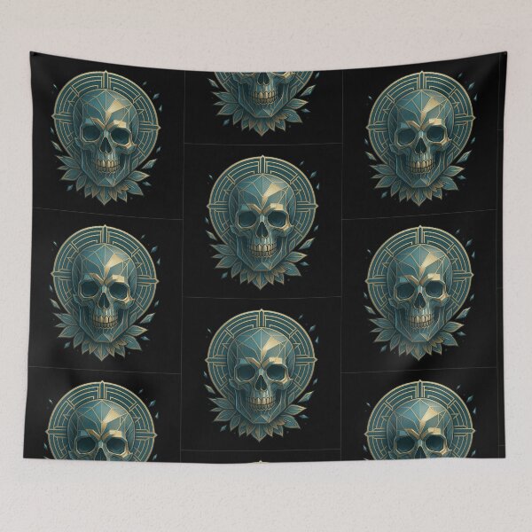 Item preview, Geometric Art Deco Skull designed and sold by LaNadaYFundante.