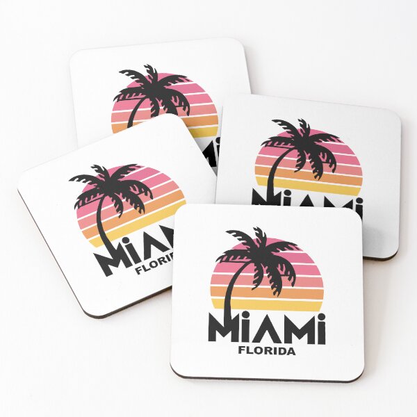 Item preview, Miami Florida Retro Sunset Palm Tree – Vintage 80s Tropical Beach Aesthetic Summer Vibes Design designed and sold by BrainBubbleArt.