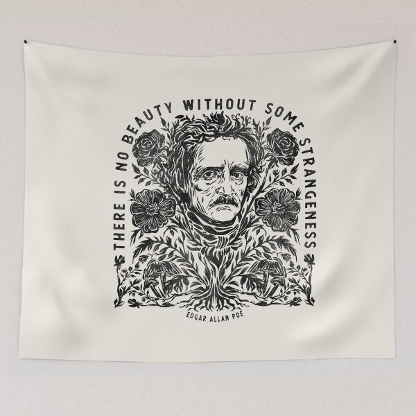 Item preview, Vintage Edgar Allan Poe Artwork – Gothic Quote Illustration designed and sold by SleeplessLady.