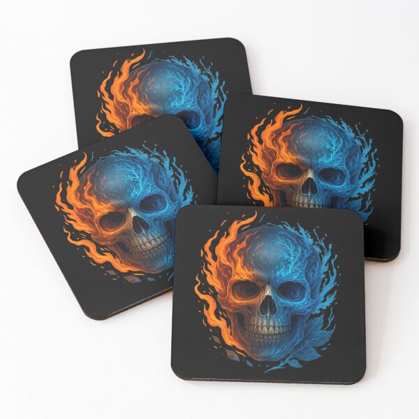 Item preview, Fire and Ice Skull designed and sold by LaNadaYFundante.