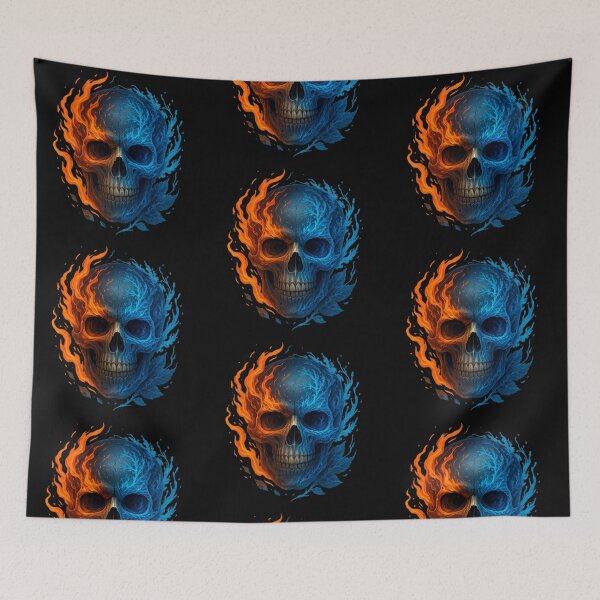 Item preview, Fire and Ice Skull designed and sold by LaNadaYFundante.