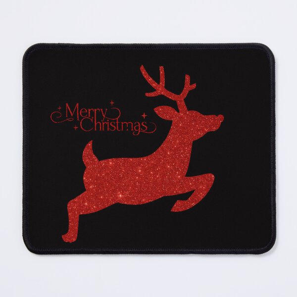 Item preview, Red Glitter Reindeer – Festive Christmas Art & Holiday Decor designed and sold by GivingJoy.