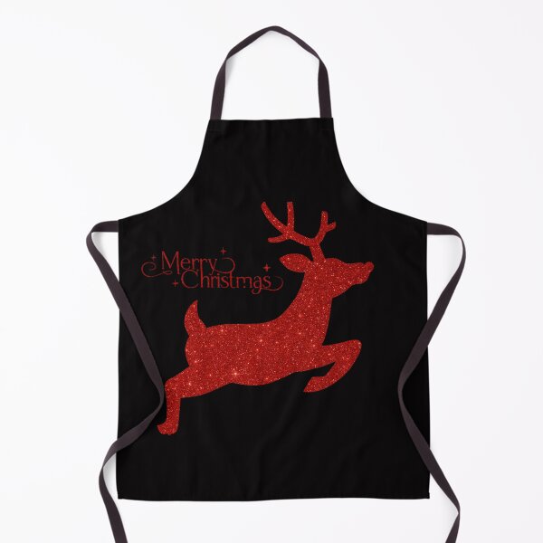 Item preview, Red Glitter Reindeer – Festive Christmas Art & Holiday Decor designed and sold by GivingJoy.