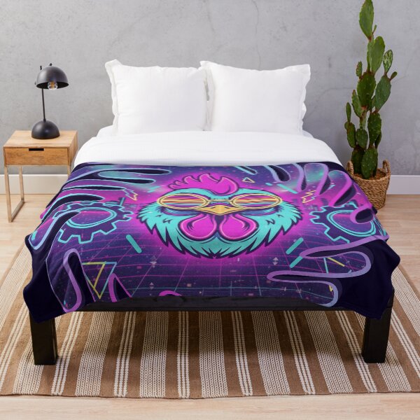 Item preview, Neon Rooster Vibes | Synthwave Vaporwave Retro Chicken designed and sold by MerchYouSearch.