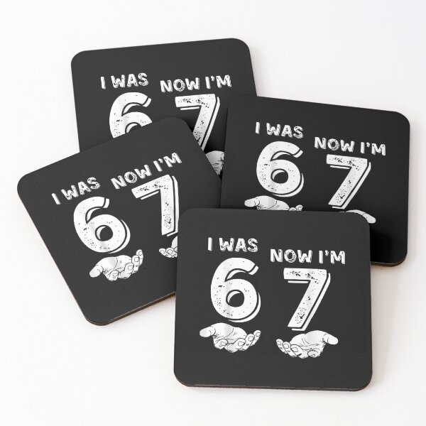 Item preview, I was 6 Now I'm 7 Six Seven Meme with Hands 7th Birthday designed and sold by Animal-Replicas.