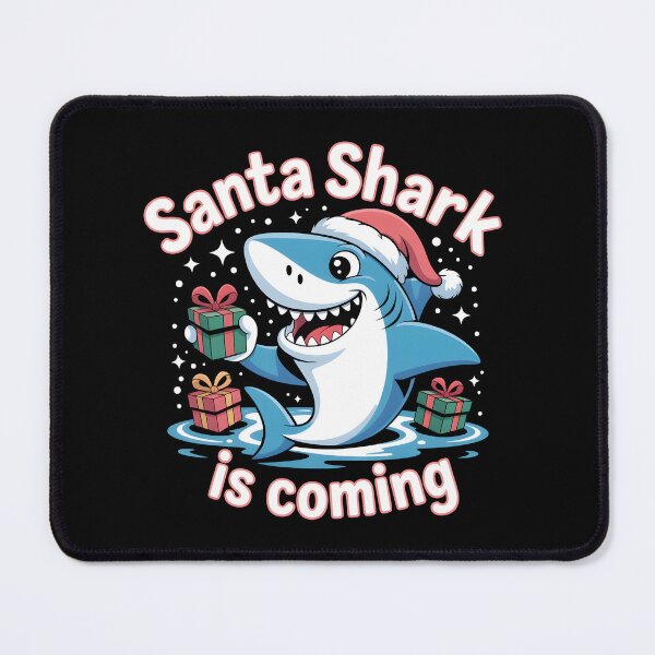 Item preview, Santa Shark is Coming Funny Christmas Gift T-Shirt designed and sold by Slaw-Creation.