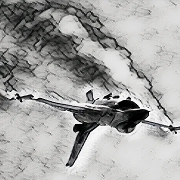 Artwork thumbnail, F-16 Inverted Dive In Washed Out by Fearless-Fox