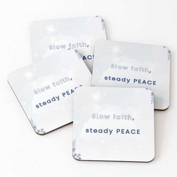 Item preview, Slow Faith, Steady Peace – Islamic Inspired Quote Design designed and sold by BlessedStudio31.