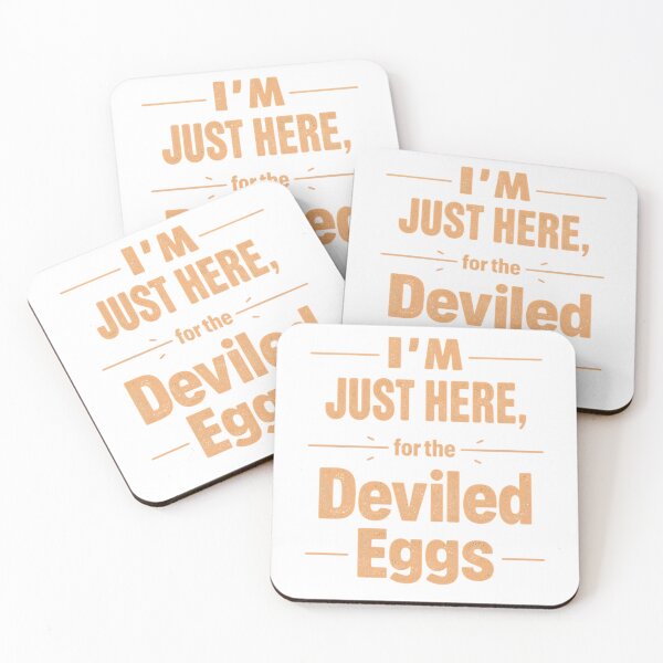 Item preview, "I'm Just Here for the Deviled Eggs" T‑Shirt | Funny Thanksgiving Food Shirt | Friendsgiving Potluck Tee | Holiday Dinner Humor  designed and sold by GAIDREDA.