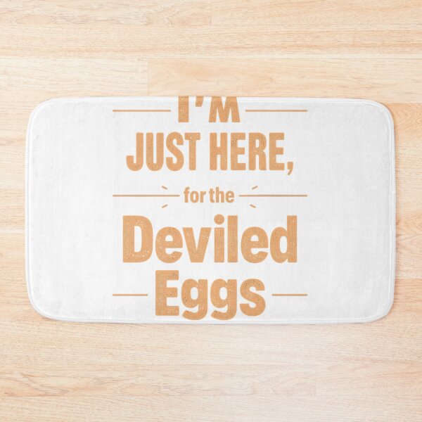 Item preview, "I'm Just Here for the Deviled Eggs" T‑Shirt | Funny Thanksgiving Food Shirt | Friendsgiving Potluck Tee | Holiday Dinner Humor  designed and sold by GAIDREDA.
