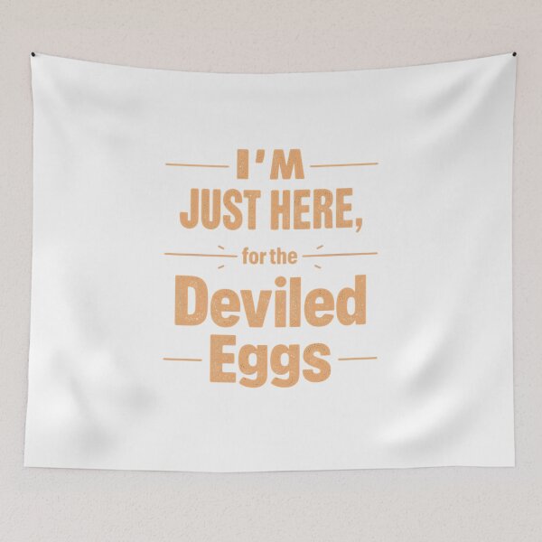 Item preview, "I'm Just Here for the Deviled Eggs" T‑Shirt | Funny Thanksgiving Food Shirt | Friendsgiving Potluck Tee | Holiday Dinner Humor  designed and sold by GAIDREDA.