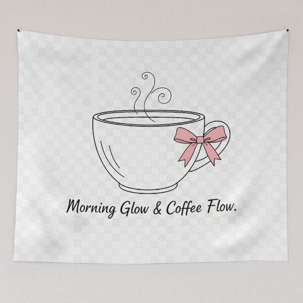 Item preview, Morning Glow: Tazza da Caffè Line Art e Fiocco Chic designed and sold by MrBunny_ART.