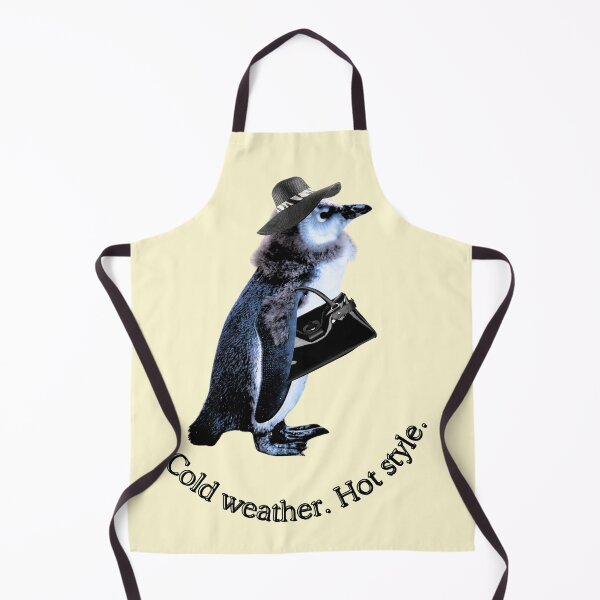 Item preview, Cold weather. Hot style. | Stylish penguin lady with hat, scarf & bag designed and sold by Katja LebenFreude.