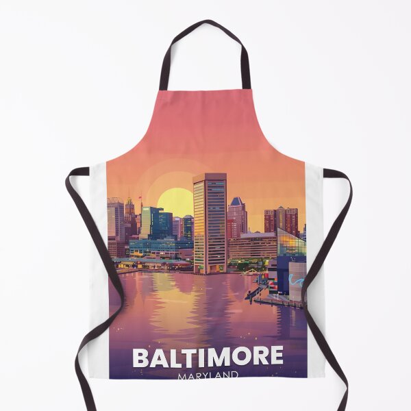 Item preview, Baltimore Inner Harbor Sunset Skyline Art designed and sold by Hyperfocus Wonders.