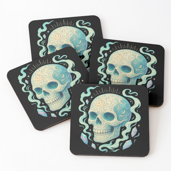 Item preview, Night-Sky Skull with Gems designed and sold by LaNadaYFundante.