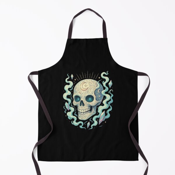 Item preview, Crescent Moon Skull with Mist designed and sold by LaNadaYFundante.