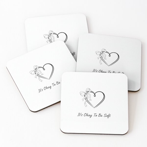 Item preview, It's Okay To Be Soft: Cuore Minimal Line Art e Fiocco Coquette designed and sold by MrBunny_ART.