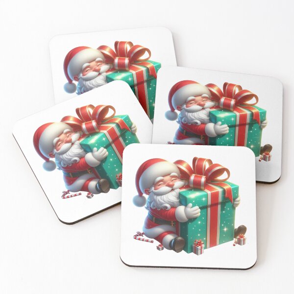 Item preview, Santa Claus with a big Christmas present designed and sold by JonysCreativeDesigns.