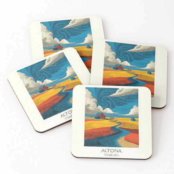Item preview, Altona Manitoba Farm Landscape | Prairie Sunset Art designed and sold by TuncGK.