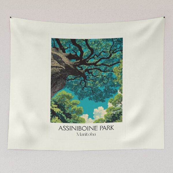 Item preview, Assiniboine Park Winnipeg | Oak Tree Scenery Art Print designed and sold by TuncGK.