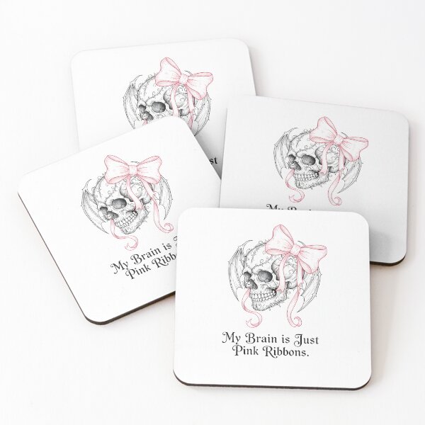 Item preview, My Brain is Just Pink Ribbons: Teschio Gotico Coquette e Fiocco Rosa designed and sold by MrBunny_ART.