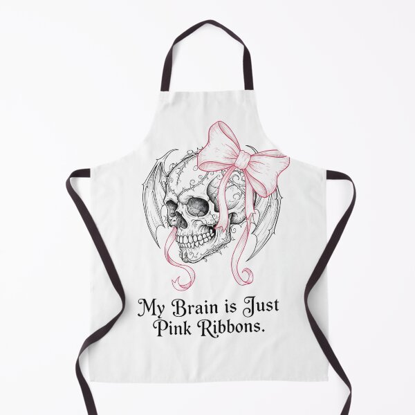 Aperçu de l'œuvre Mon cerveau n'est que des rubans roses : Teschio Gotico Coquette et Fiocco Rosa créée et vendue par MrBunny_ART.