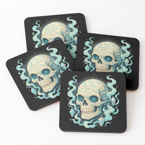 Item preview, Lunar Skull with Teal Haze designed and sold by LaNadaYFundante.