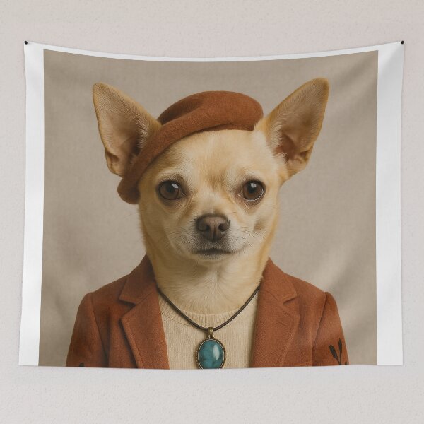 Item preview, Chihuahua wall art portraits with quirky, unexpected settings designed and sold by ChihuahuasRule.