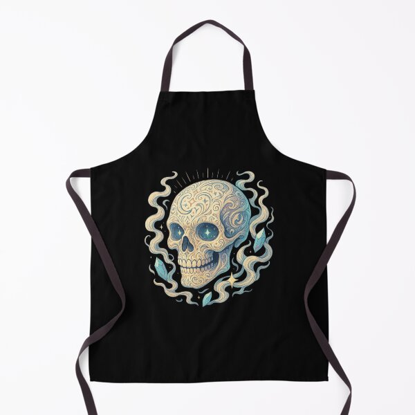 Item preview, Celestial Skull with Smoke and Crystals designed and sold by LaNadaYFundante.
