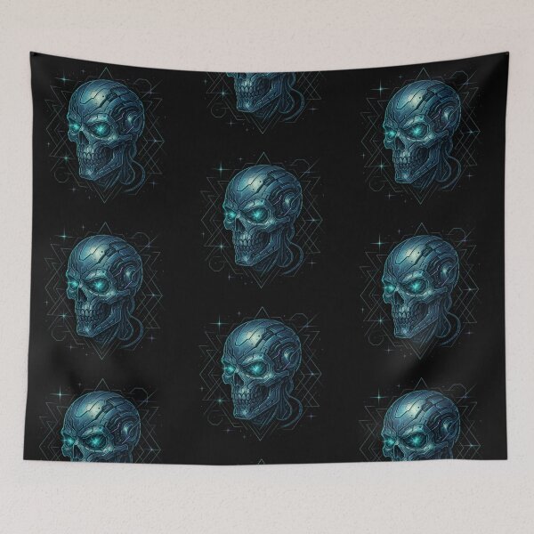 Item preview, Temporal-Wired Cyber Skull designed and sold by LaNadaYFundante.