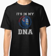 Falkland Islands Its In My Dna Gift For Falkland Islanders From Falkland Islands - DNA Strand and Thumbprint With Falkland Islands Flag Classic T-Shirt