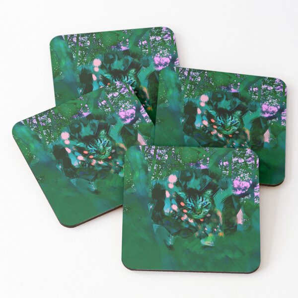 Item preview,  MY MAGICAL AUTUMN - CAT IN TREE IN SHADES OF EMERALD GREEN, PALE BLUE, ORANGE AND PINK designed and sold by Most1234.