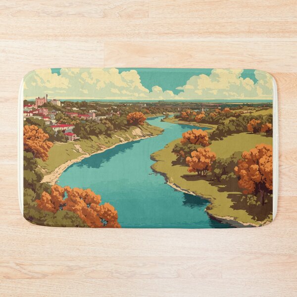 Item preview, Brandon Manitoba Cityscape | Assiniboine River Art Print designed and sold by TuncGK.