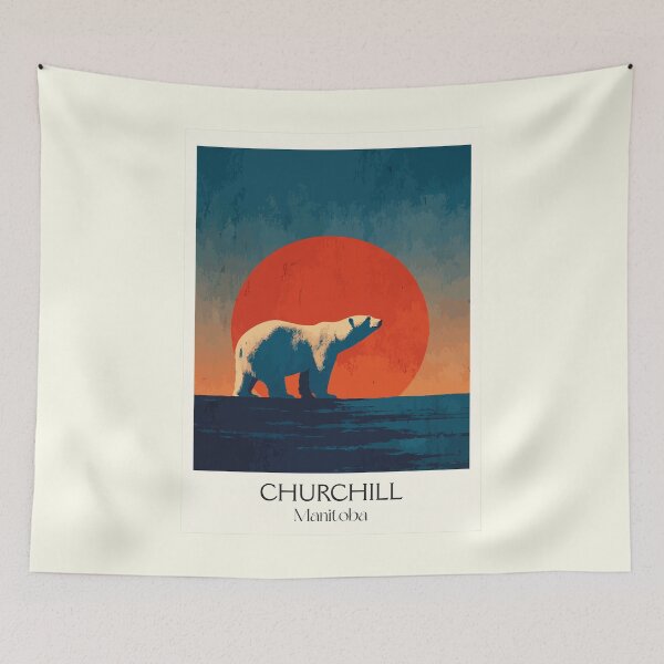 Item preview, Churchill Manitoba Arctic | Polar Bear Scenery Art Print designed and sold by TuncGK.