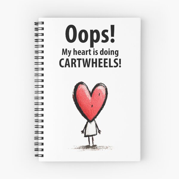Item preview, Oops! My Heart Is Doing Cartwheels – Cute Whimsical Heart Character designed and sold by Lowrain Nabih.