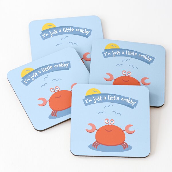 Item preview, I’m Just A Little Crabby – Funny Cartoon Crab Design designed and sold by Jesabee Designs.