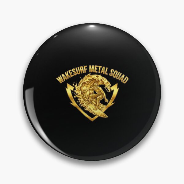 Item preview, Wakesurf Metal Squad – Golden Sport Logo designed and sold by SeaPolar.