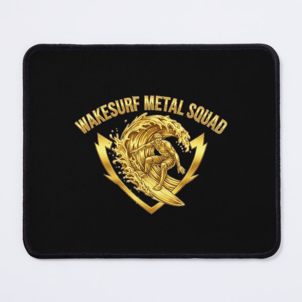 Item preview, Wakesurf Metal Squad – Golden Sport Logo designed and sold by SeaPolar.