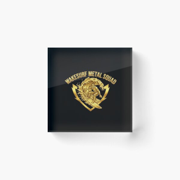 Item preview, Wakesurf Metal Squad – Golden Sport Logo designed and sold by SeaPolar.