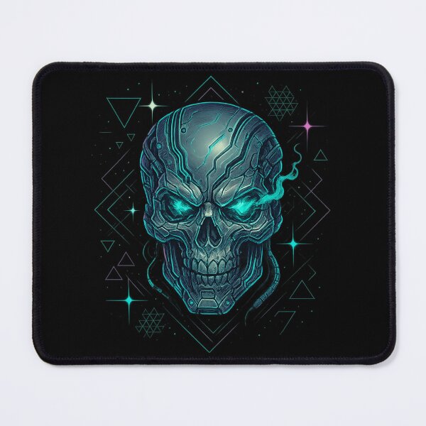 Item preview, Neon Triangles Cyber Skull designed and sold by LaNadaYFundante.
