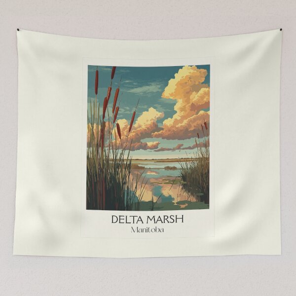 Item preview, Delta Marsh Manitoba | Lake Manitoba Wetlands Art Print designed and sold by TuncGK.