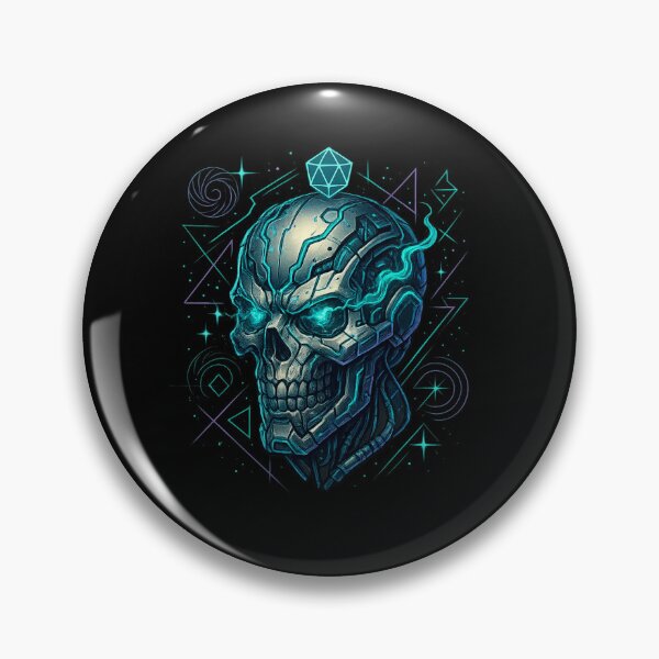 Item preview, Cyber Skull with Rune Panel designed and sold by LaNadaYFundante.