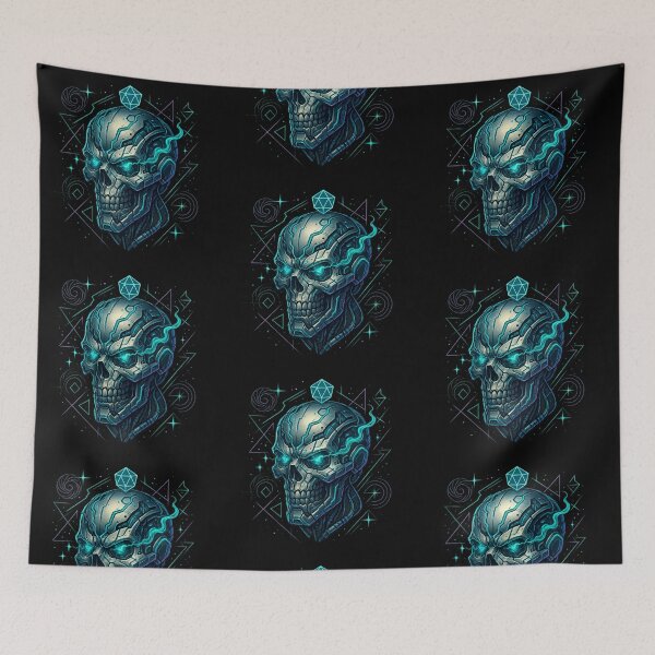 Item preview, Cyber Skull with Rune Panel designed and sold by LaNadaYFundante.