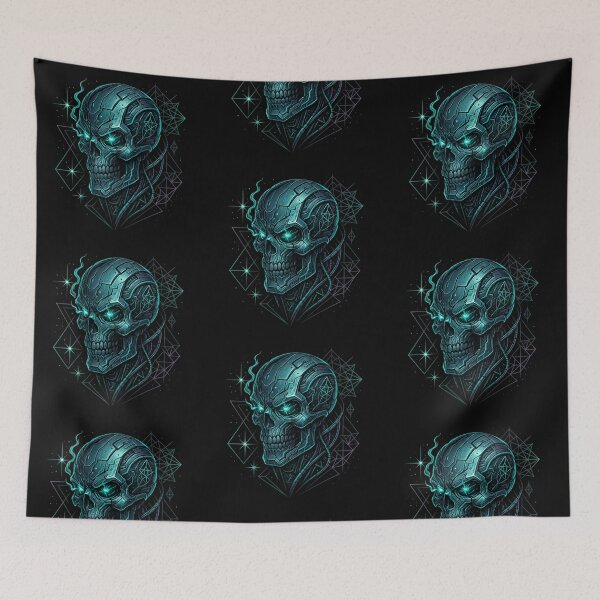 Item preview, Deep-Circuit Skull in Half Profile designed and sold by LaNadaYFundante.